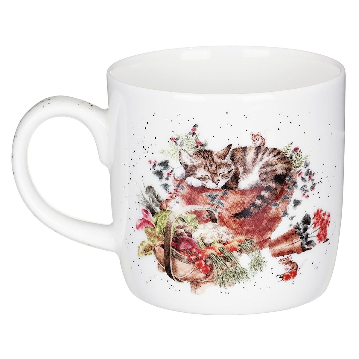 Wrendale Designs Mug DOG CAT wheelbarrow