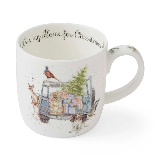 Wrendale Designs Christmas Mug DOGS landrover