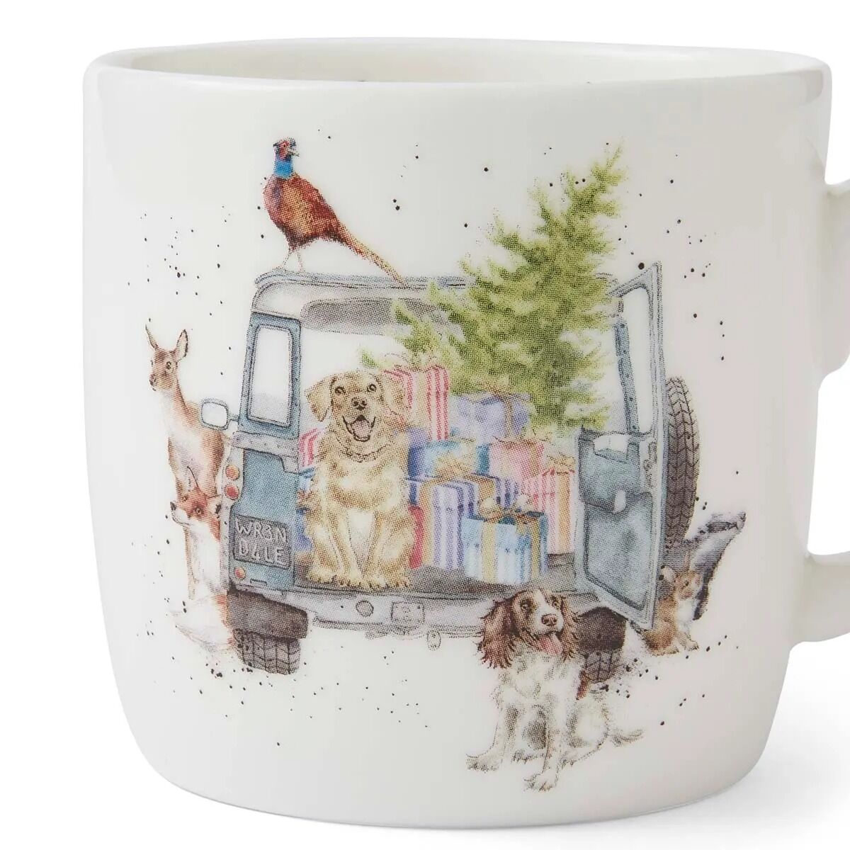 Wrendale Designs Christmas Mug DOGS landrover