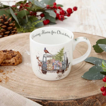 Wrendale Designs Christmas Mug DOGS landrover