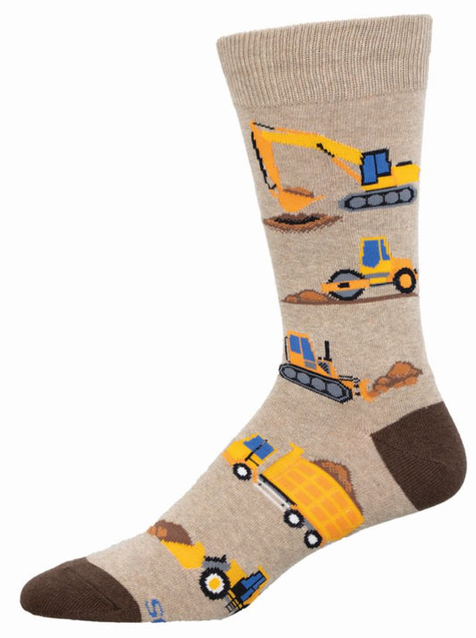 Socksmith Socks Large (men) EARTH MOVERS brown