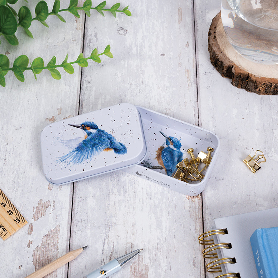 Wrendale Designs mini Keepsake Tin KINGFISHER