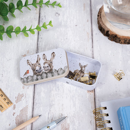 Wrendale Designs mini Keepsake Tin DONKEYS