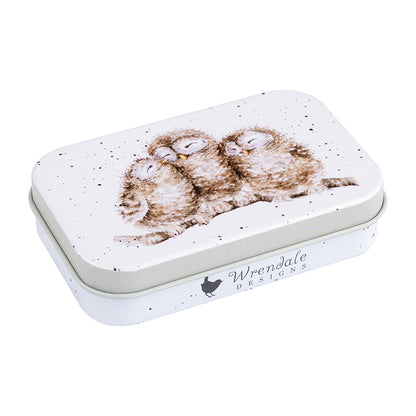 Wrendale Designs mini Keepsake Tin OWLS three