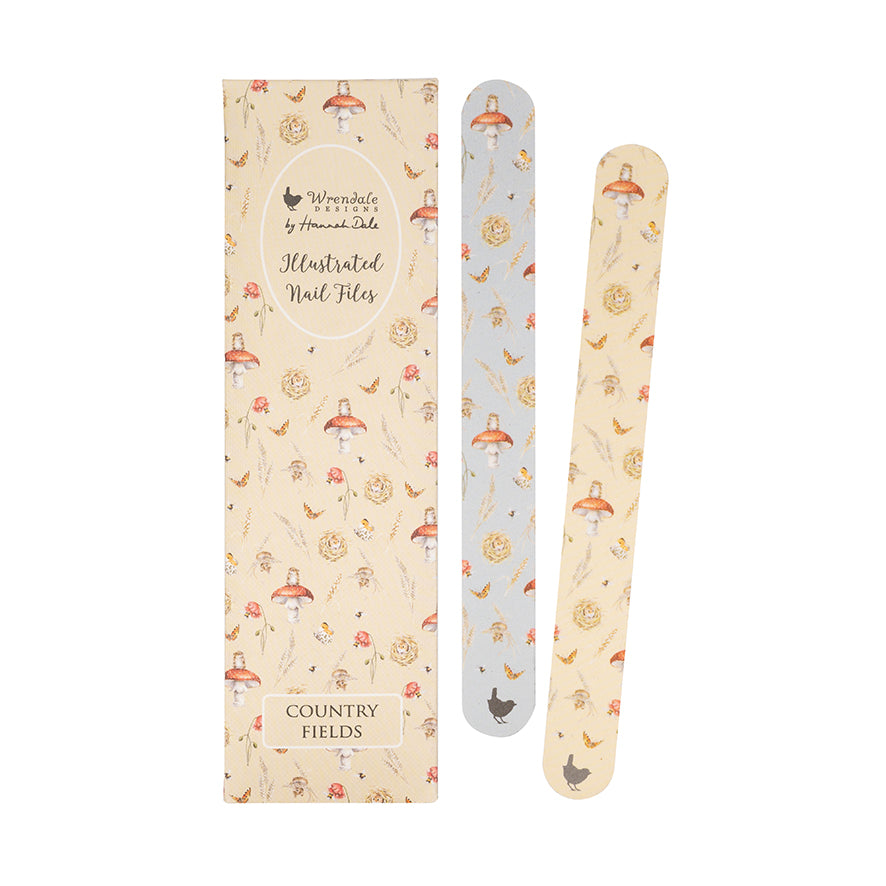 Wrendale Nail File Set COUNTRY FIELDS blue cream