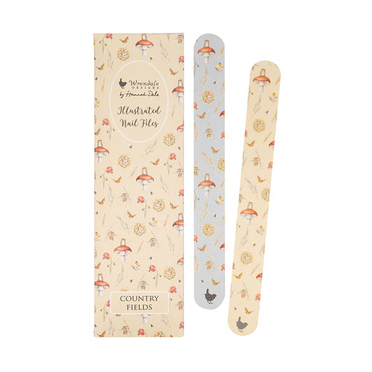 Wrendale Nail File Set COUNTRY FIELDS blue cream