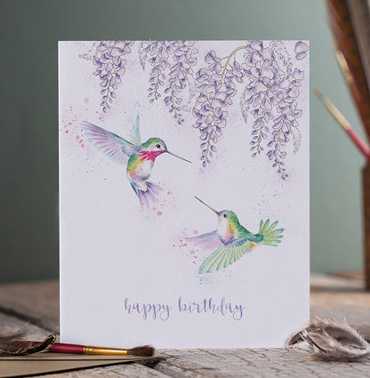 Wrendale Designs card Occasions Birthday WISTERIA WISHES