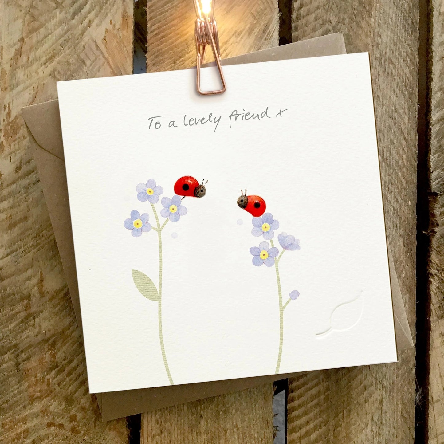 Ginger Betty Friendship card LADYBIRDS