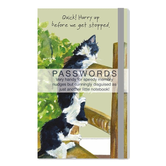 The Little Dog Laughed Password Book KITTENS black & white