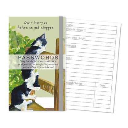 The Little Dog Laughed Password Book KITTENS black & white
