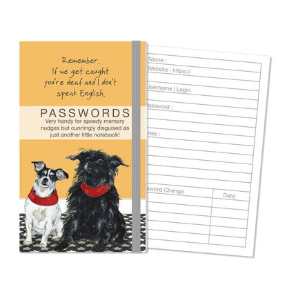 The Little Dog Laughed Password Book TERRIERS white black