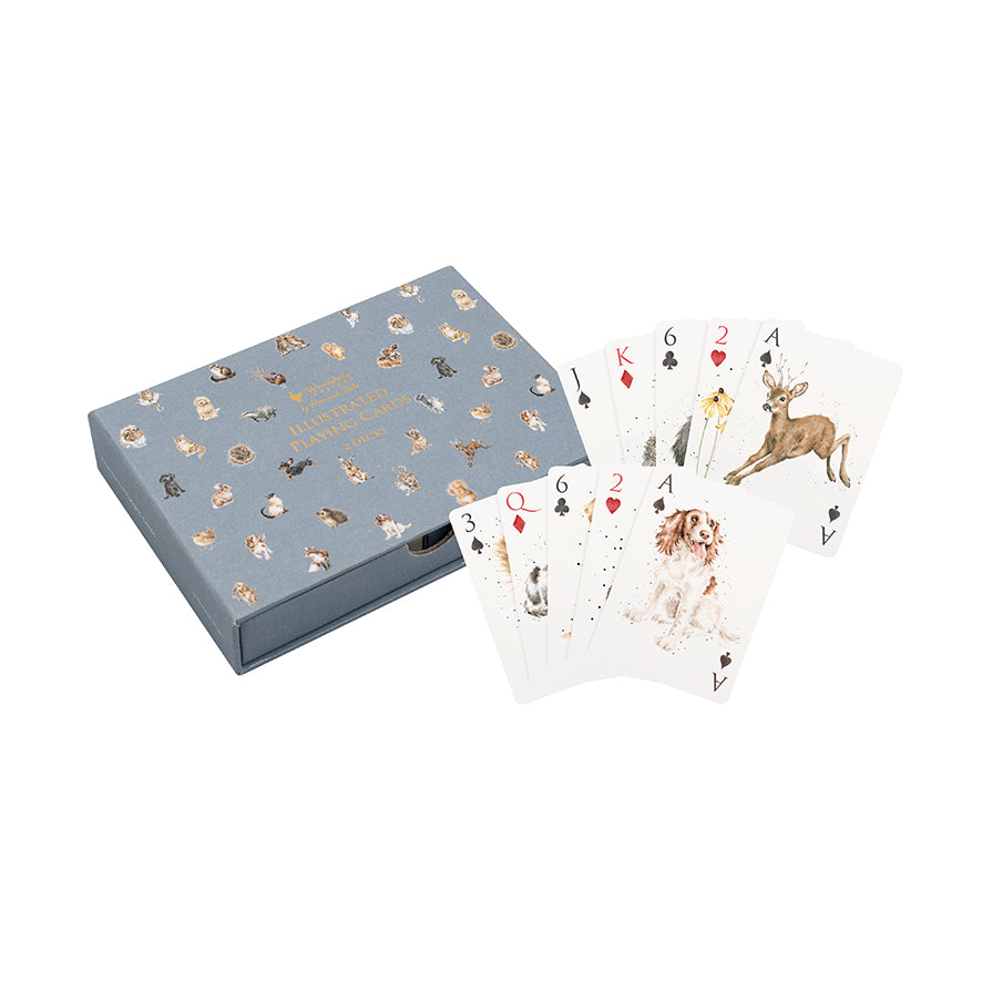 Wrendale Designs Playing Cards Gift Set BLUE