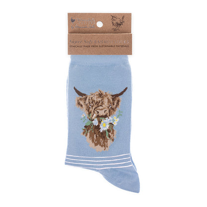 Wrendale Designs Socks Medium HIGHLAND COW