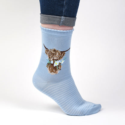 Wrendale Designs Socks Medium HIGHLAND COW