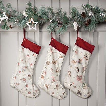 Wrendale Designs Christmas Stocking ROBINS