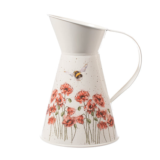 Wrendale Designs Tin Flower Jug BEE POPPIES