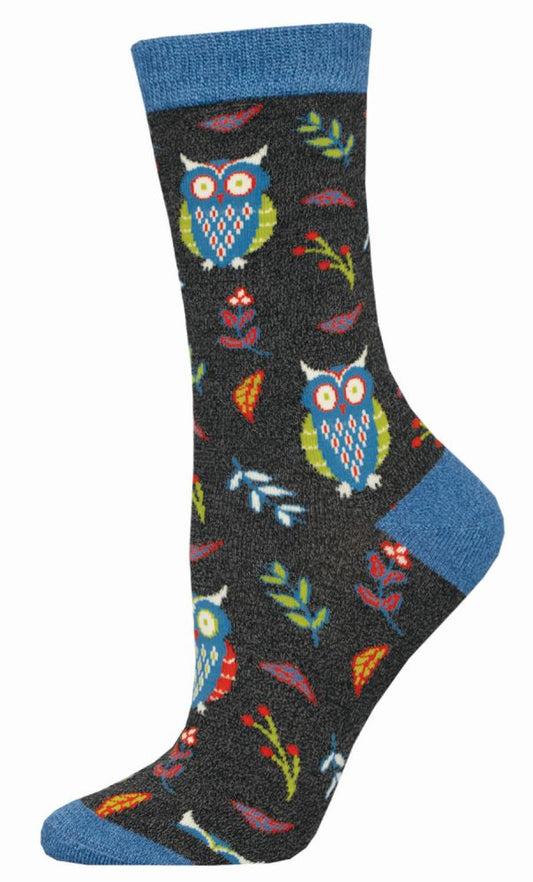 Socksmith Socks Medium (women) OWLS charcoal