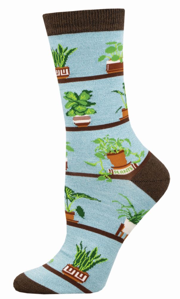 Socksmith Socks Medium (women) POTTED PLANTS blue