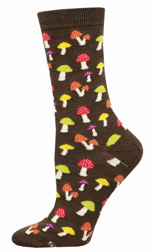 Socksmith Socks Medium (women) MUSHROOMS brown