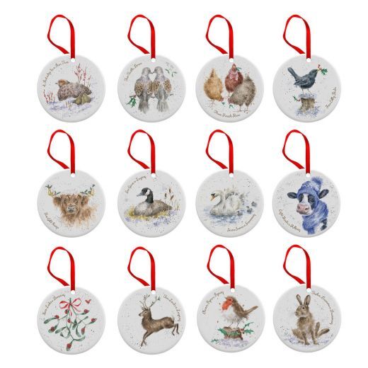 Wrendale Designs Christmas Decorations 12 DAYS CHRISTMAS