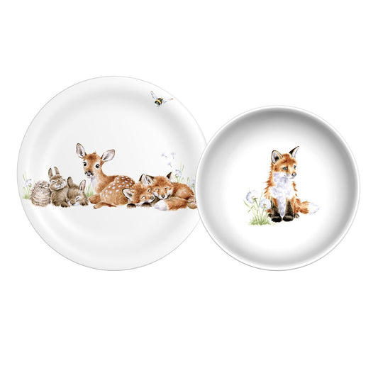 Wrendale Little Wren Royal Worcester Plate & Bowl DEER