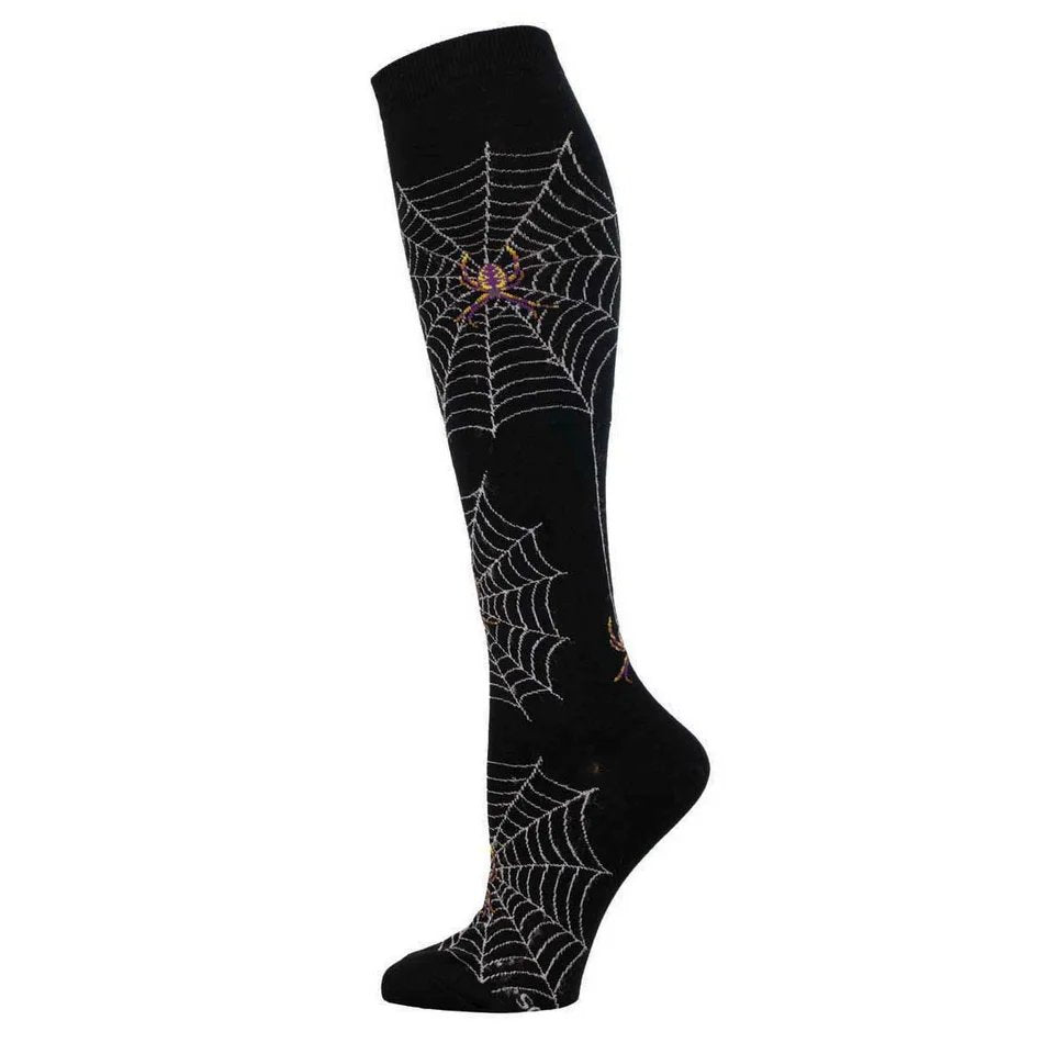 Socksmith Socks Medium (women) KNEE HIGH WEBS spider