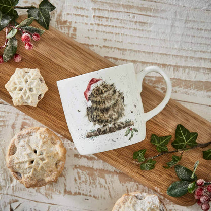 Wrendale Designs Christmas Mug OWL Santa hat