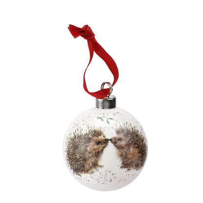 Wrendale Designs Christmas Bauble HEDGEHOGS