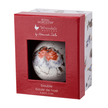 Wrendale Designs Christmas Bauble ROBINS