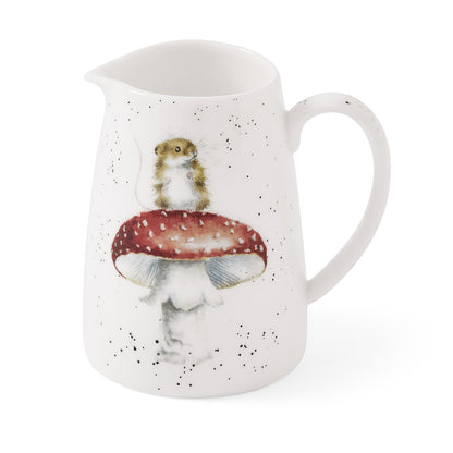 Wrendale Jug Posy MOUSE mushroom