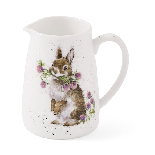 Wrendale Jug Posy RABBIT clover