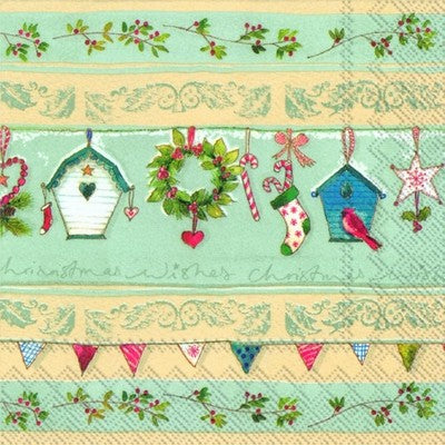 Christmas Napkins blue FESTIVE GARLAND