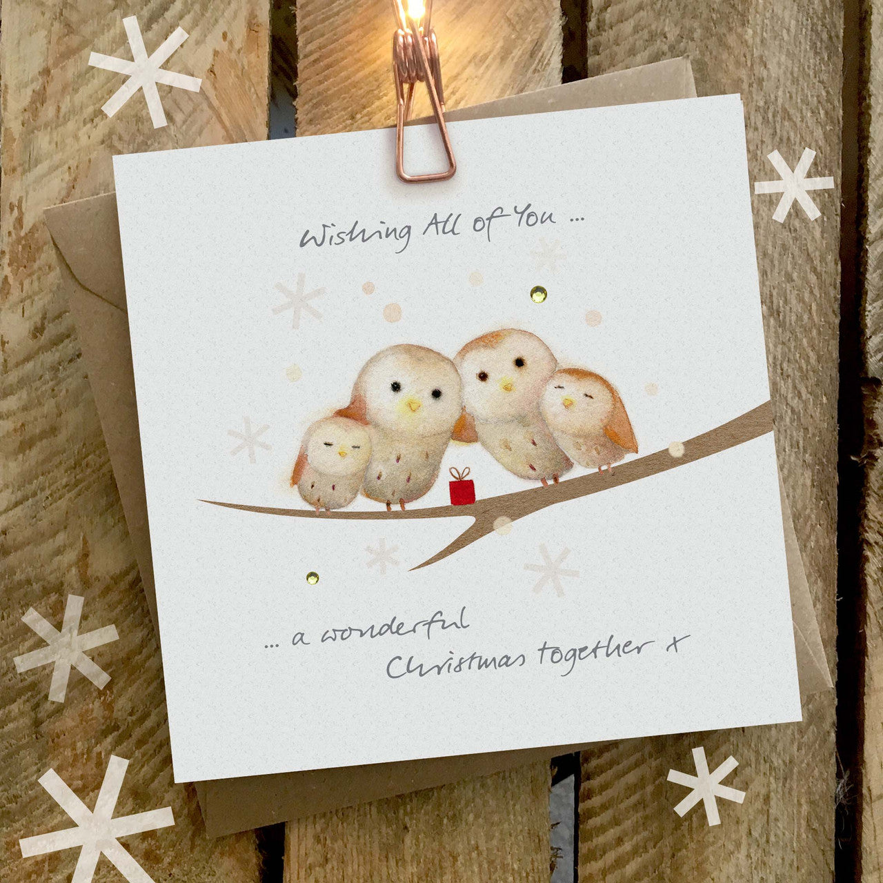 Ginger Betty Christmas card OWLS