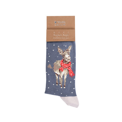 Wrendale Designs Christmas Socks Large DONKEY