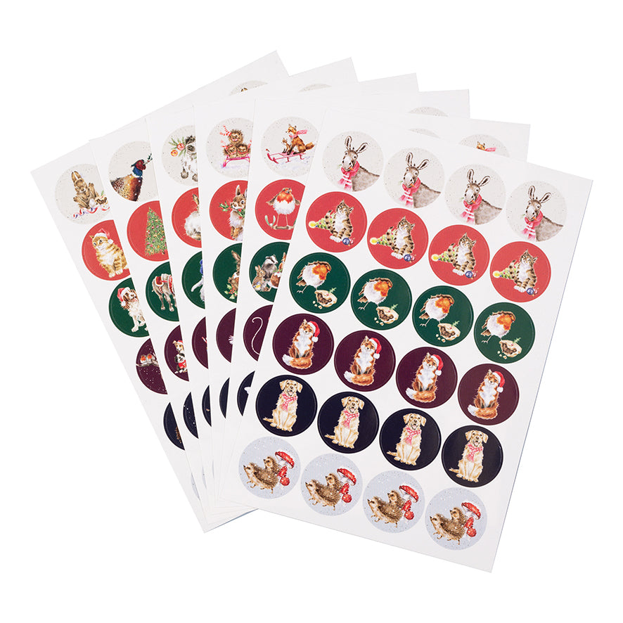 Wrendale Designs Christmas Stickers COUNTRY SET