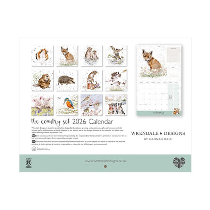 Wrendale Designs 2026 Calendar Landscape COUNTRY SET