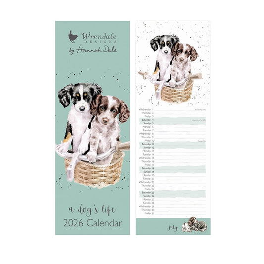 Wrendale Designs 2026 Calendar Slim A DOG'S LIFE