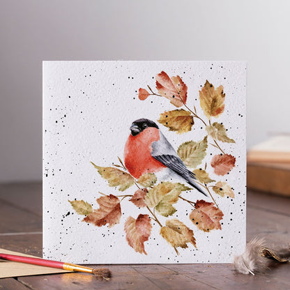 Wrendale Designs card Country Set BOLD & BEAUTIFUL bullfinch