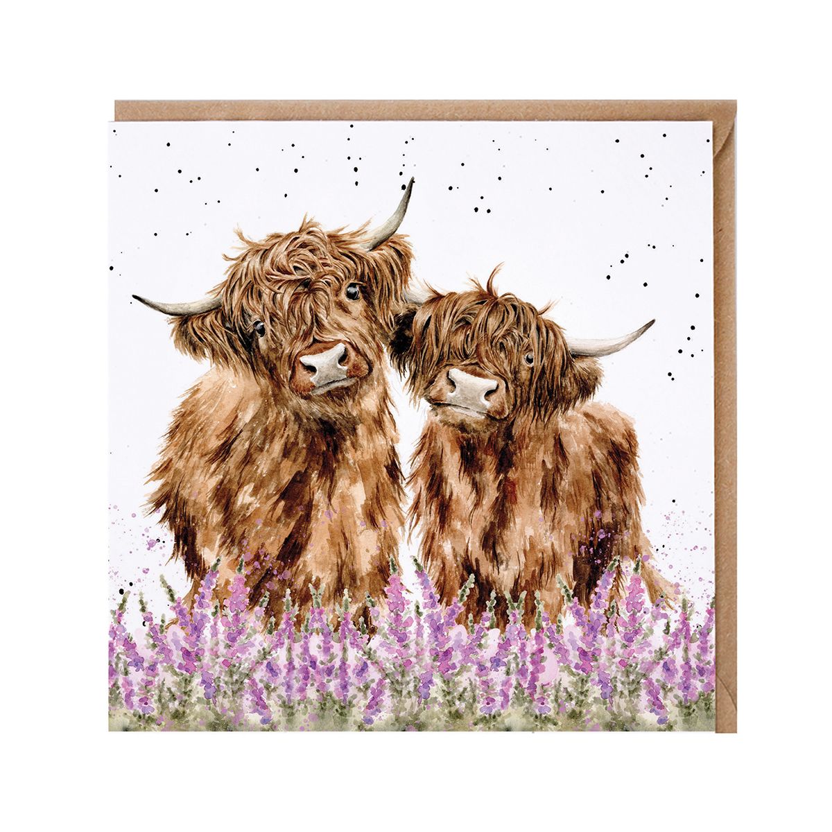 Wrendale Designs card Country Set GENTLE GIANTS highland cattle
