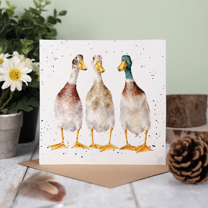 Wrendale Designs card Country Set TALL ORDER ducks three