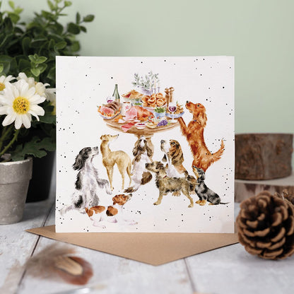 Wrendale Designs card Country Set SUNDAY LUNCH dogs eight