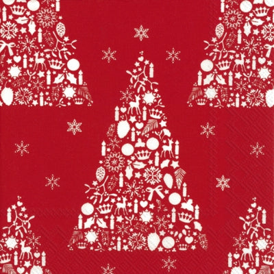 Christmas Napkins red MERRY CHRISTMAS