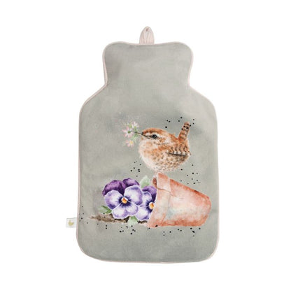 Wrendale Hot Water Bottle GARDEN FRIENDS green