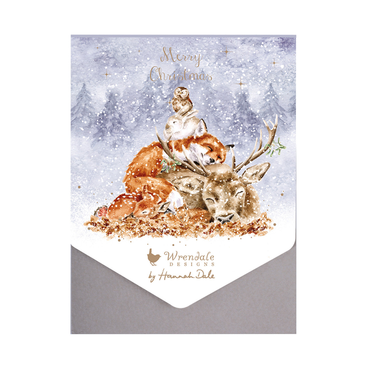 Wrendale Designs Christmas Cards pk-8 DEER OWL