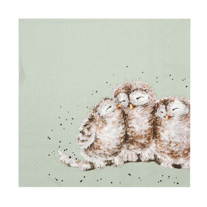 Wrendale Designs Napkins OWLS owlets