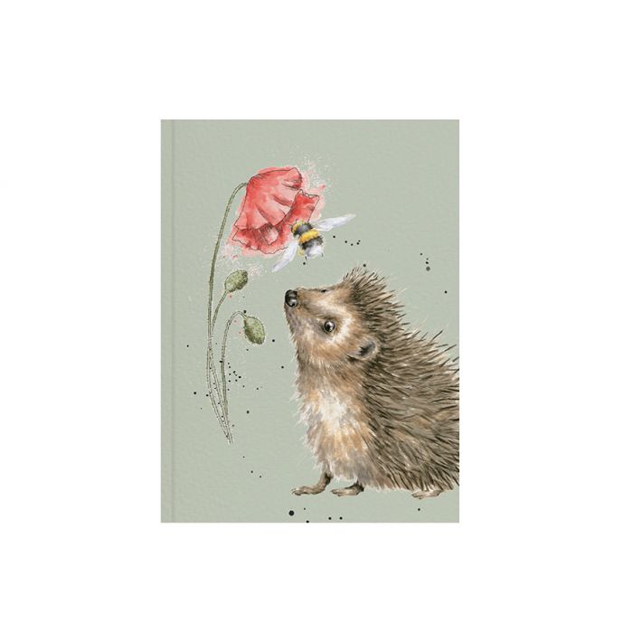 Wrendale Designs Notebook A6 HEDGEHOG bee poppy