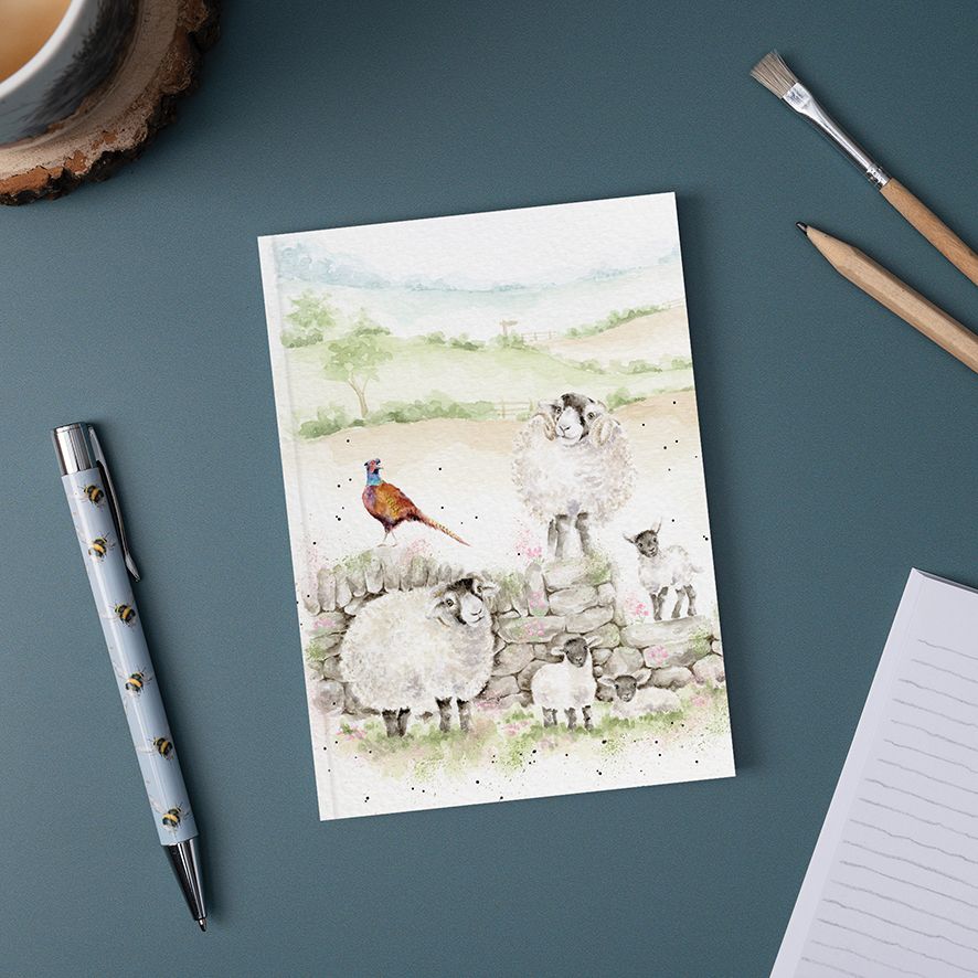 Wrendale Designs Notebook A6 SHEEP PHEASANT