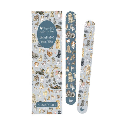 Wrendale Nail File Set A DOG’S LIFE blue