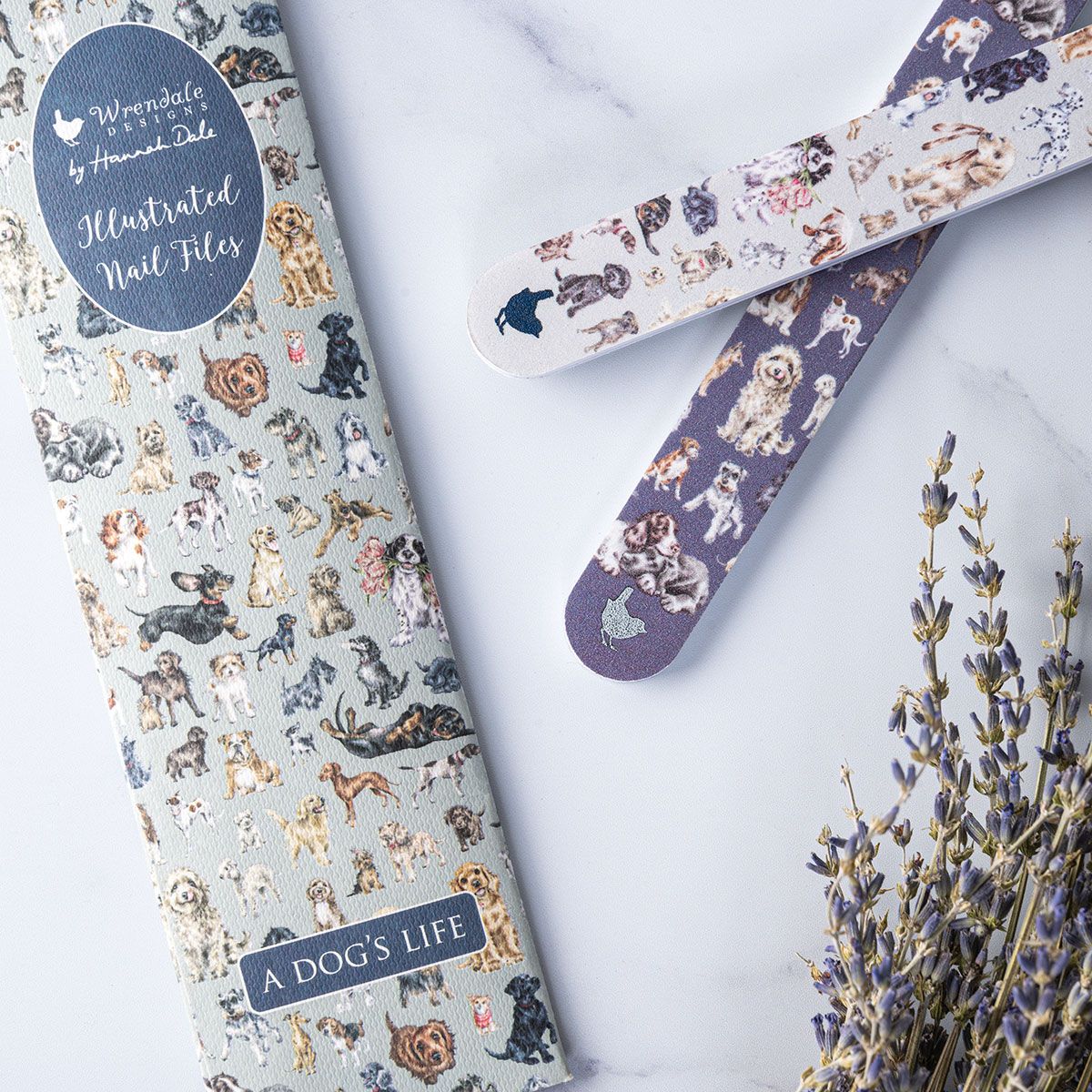 Wrendale Nail File Set A DOG’S LIFE blue