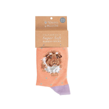 Wrendale Socks Kids 2-4 years GUINEA PIG orange